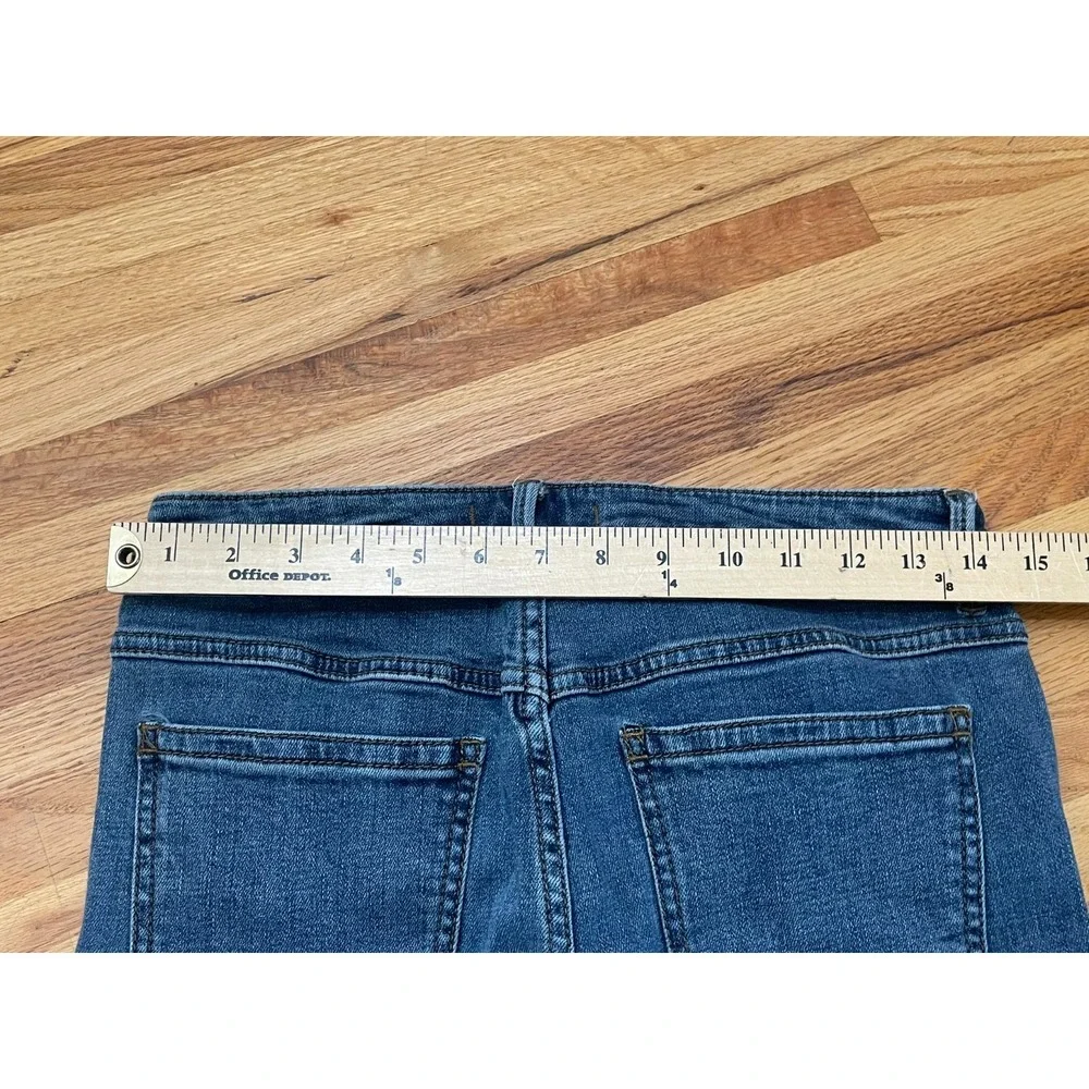 Free People Women's 27 Blue‎ Jeans Denim Cotton Skinny Leg Medium Wash Stretch